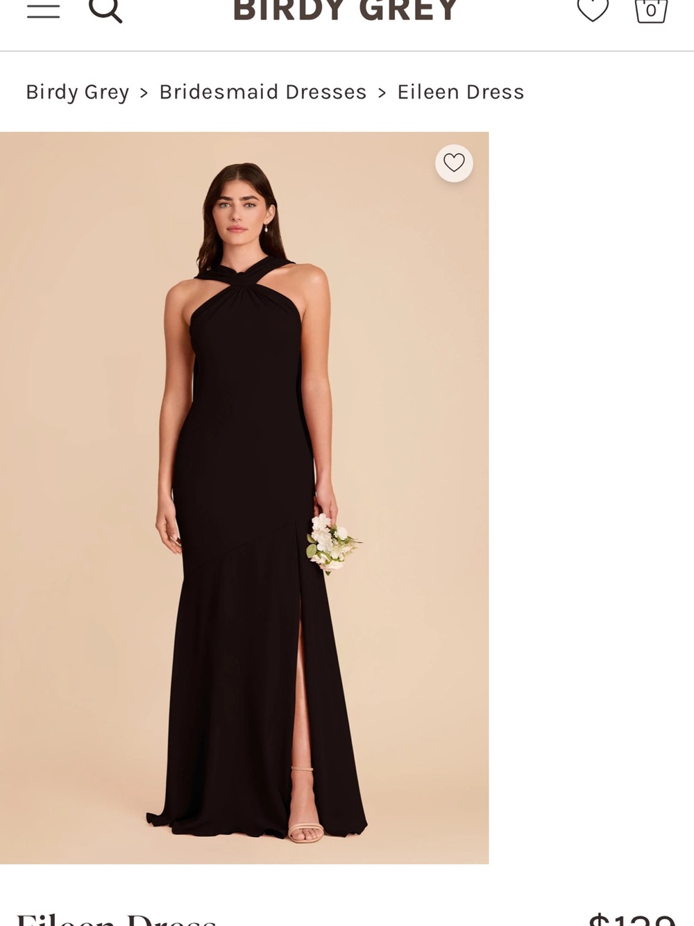 Eileen Twisted Halter Black Evening Gown